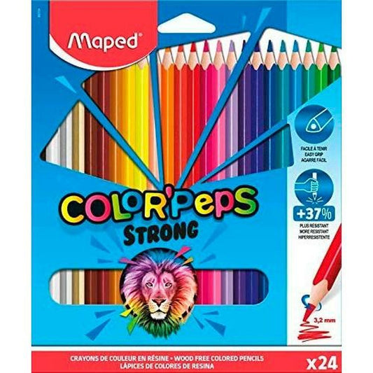 Creioane culori Maped Color' Peps Strong Multicolor 24 Piese (12 Unități) - Birou și papetărie, Arte și Meserii