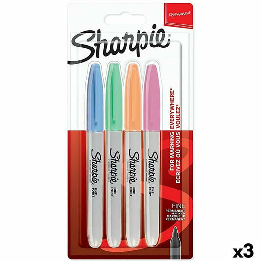 Set de Carioci Sharpie 4 Piese Multicolor (3 Unități) - Birou și papetărie, Pixuri, creioane și articole de scris