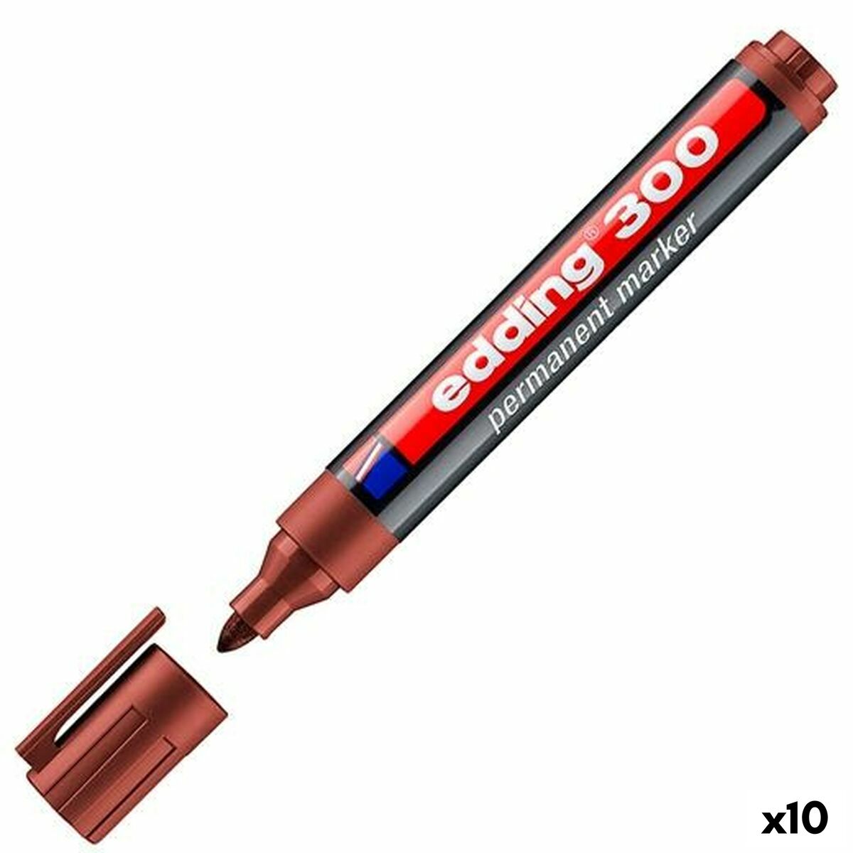Marker permanent Edding 300 Maro (10 Unități) - Birou și papetărie, Pixuri, creioane și articole de scris