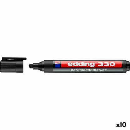Marker permanent Edding 330 Negru (10 Unități) - Birou și papetărie, Pixuri, creioane și articole de scris