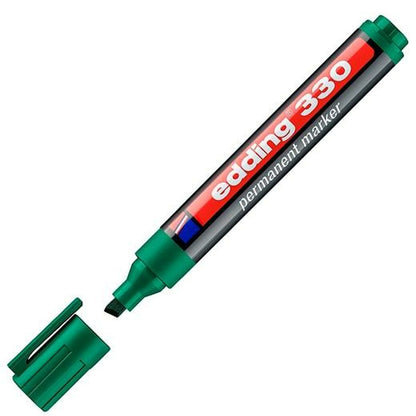 Marker permanent Edding 330 Verde (10 Unități) - Birou și papetărie, Pixuri, creioane și articole de scris