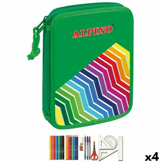 Creion dublu Alpino Verde Multicolor (32 Piese) (4 Unități) - Birou și papetărie, Material școlar și educațional