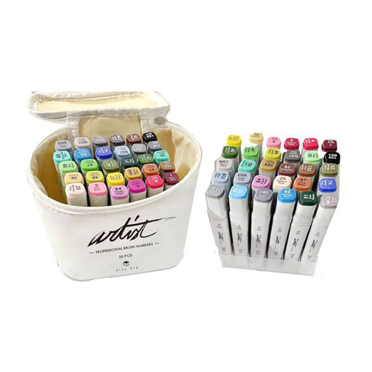 Set de Carioci Alex Bog Canvas Luxe Professional 30 Piese Carcasă Multicolor - Birou și papetărie, Pixuri, creioane și articole de scris