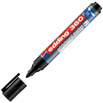 Marker pentru tablă albă Edding 360 Reîncărcabil/ă Negru (10 Unități) - Birou și papetărie, Pixuri, creioane și articole de scris