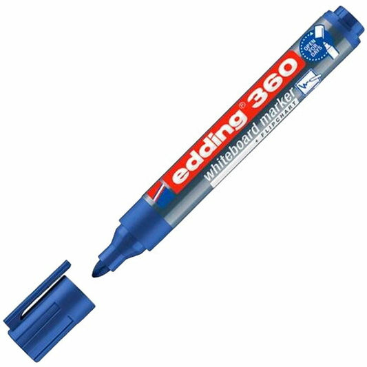 Marker pentru tablă albă Edding 360 Reîncărcabil/ă Albastru (10 Unități) - Birou și papetărie, Pixuri, creioane și articole de scris