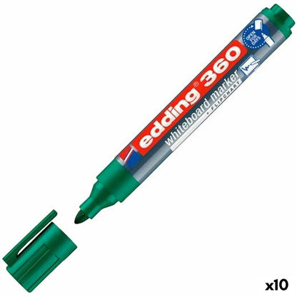 Marker pentru tablă albă Edding 360 Reîncărcabil/ă Verde (10 Unități) - Birou și papetărie, Pixuri, creioane și articole de scris