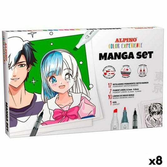 Set de Carioci Alpino Manga Color Experience (8 Unități) - Birou și papetărie, Pixuri, creioane și articole de scris