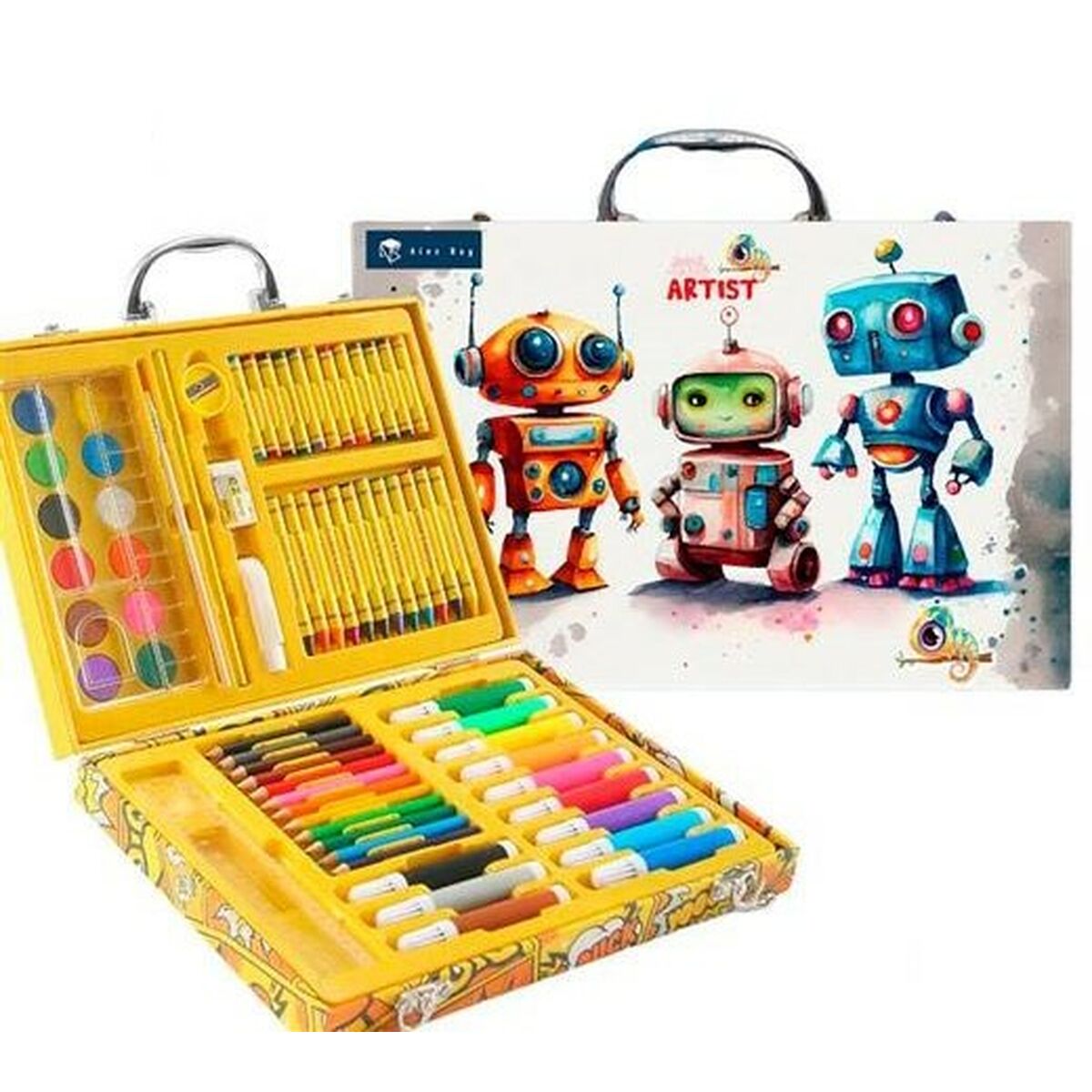 Set de pictură Roymart Robots 68 Piese Multicolor - Birou și papetărie, Arte și Meserii