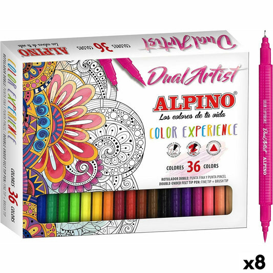 Set de Carioci Alpino Dual Artist Multicolor (8 Unități) - Birou și papetărie, Pixuri, creioane și articole de scris