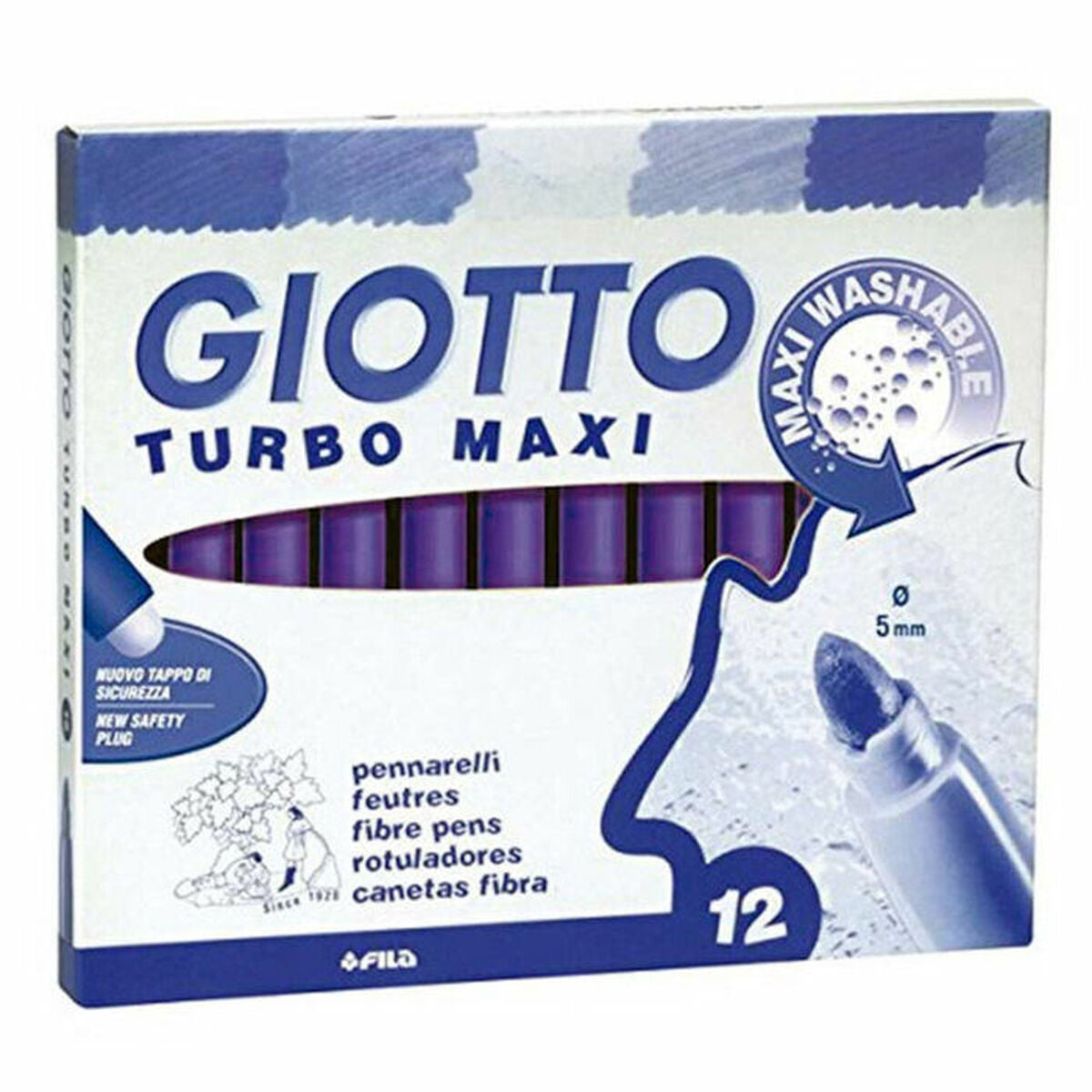 Set de Carioci Giotto Turbo Maxi Violet (5 Unități) - Birou și papetărie, Pixuri, creioane și articole de scris