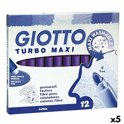 Set de Carioci Giotto Turbo Maxi Violet (5 Unități) - Birou și papetărie, Pixuri, creioane și articole de scris