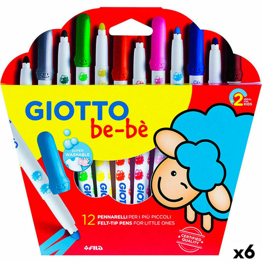 Set de Carioci Giotto BE-BÉ Multicolor (6 Unități) - Birou și papetărie, Pixuri, creioane și articole de scris