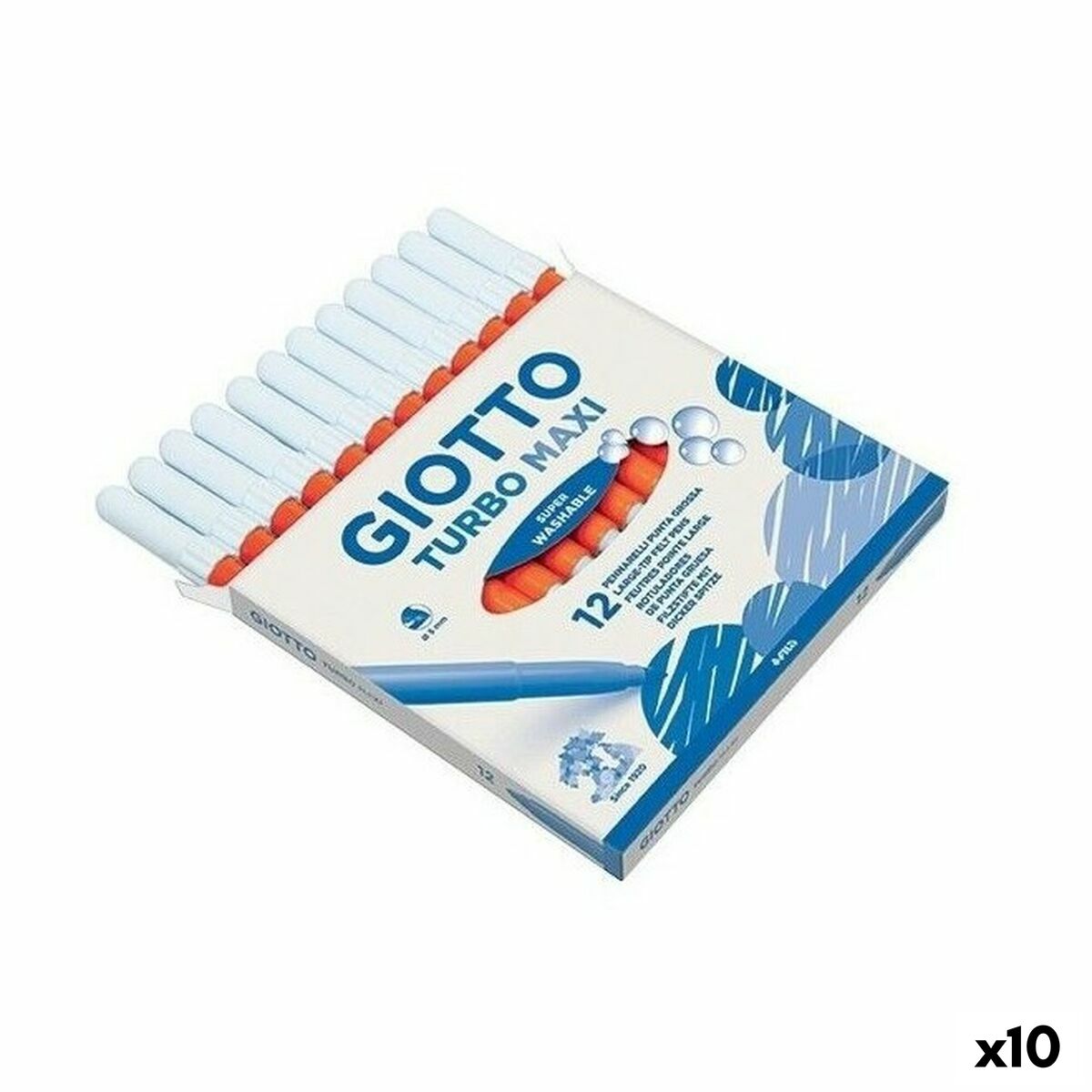 Set de Carioci Giotto Turbo Color Portocaliu (10 Unități) - Birou și papetărie, Pixuri, creioane și articole de scris