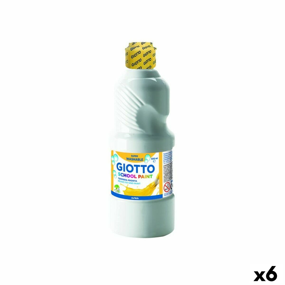 Tempera Giotto Alb 500 ml (6 Unități) - Birou și papetărie, Arte și Meserii