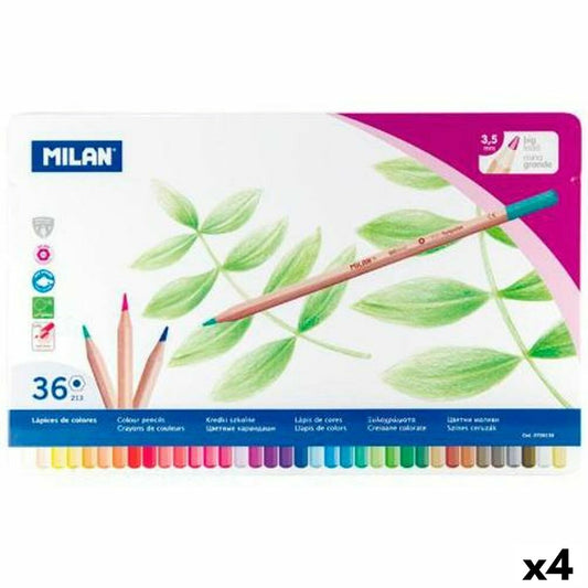 Creioane culori Milan Multicolor (4 Unități) - Birou și papetărie, Arte și Meserii