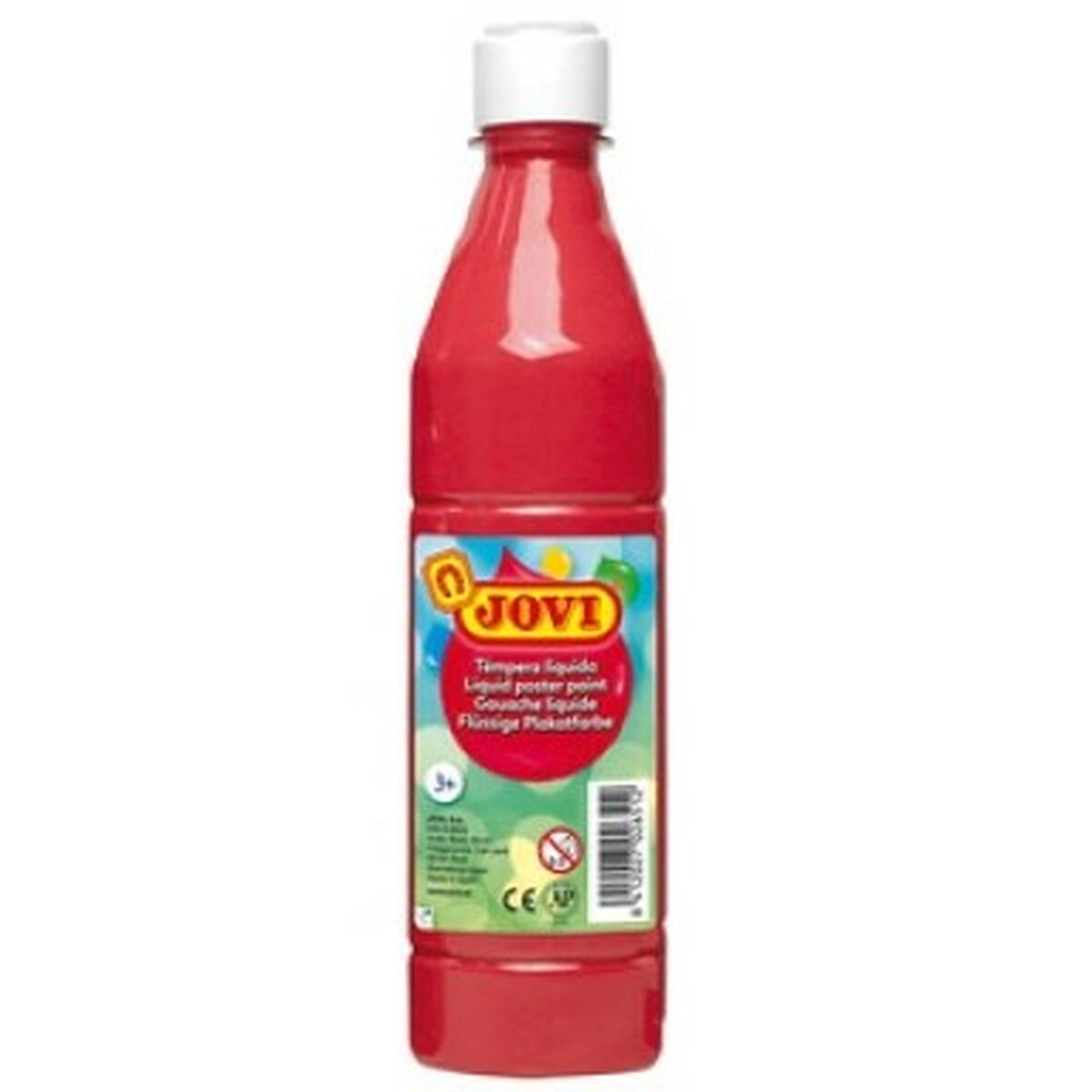 Tempera Jovi Roșu 500 ml (12 Unități) - Birou și papetărie, Arte și Meserii