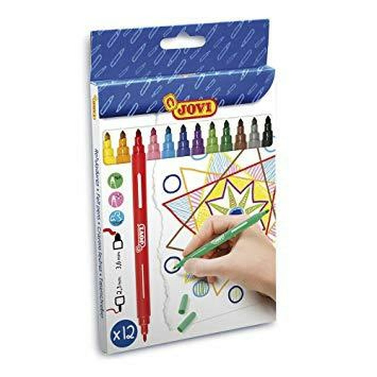 Set de Carioci Jovi Multicolor 12 Piese (12 Unități) - Birou și papetărie, Pixuri, creioane și articole de scris