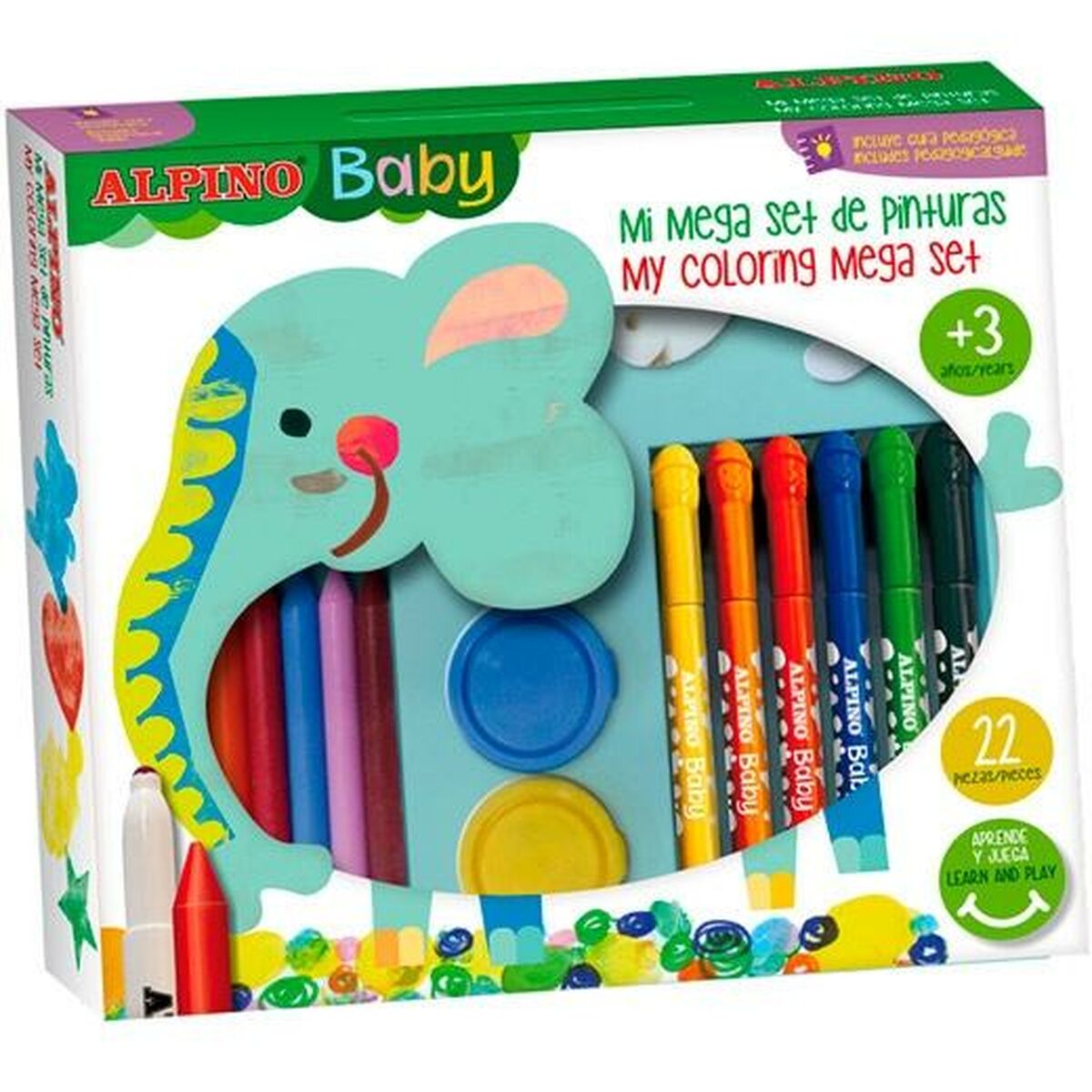 Set de pictură Alpino Baby Multicolor 36 Piese (4 Unități) - Birou și papetărie, Arte și Meserii