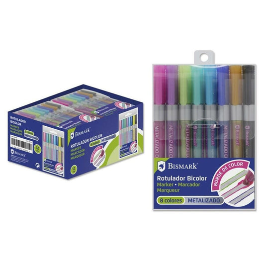Set de Carioci Bismark BICOLOR Multicolor 8 Piese (12 Unități) - Birou și papetărie, Pixuri, creioane și articole de scris