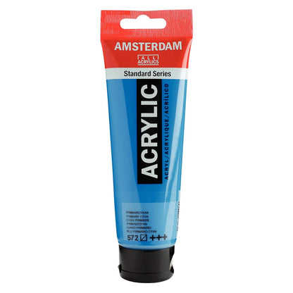 Vopsea acrilică Talens Amsterdam Cyan 120 ml (3 Unități) - Birou și papetărie, Arte și Meserii
