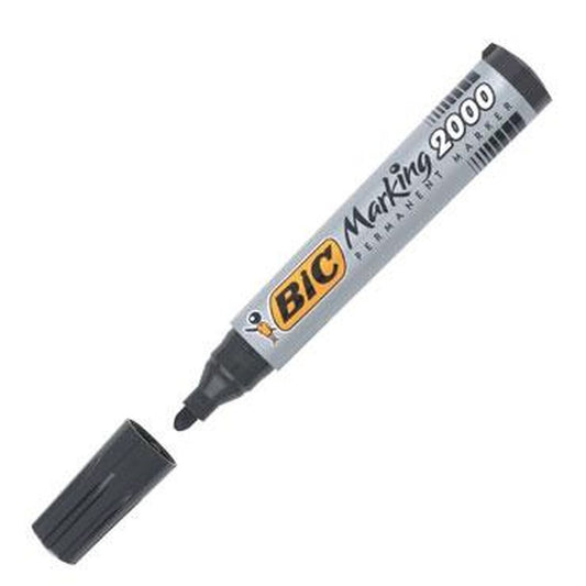 Marker permanent Bic Negru 12 Piese - Birou și papetărie, Pixuri, creioane și articole de scris