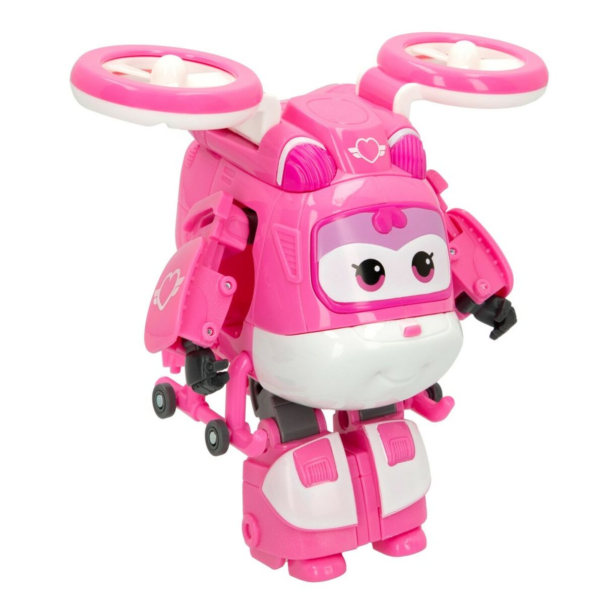 Super Robot Transformabil Super Wings Dizzy Elicopter 10,5 x 13,5 x 14,5 cm Roz (6 Unități) - Jucarii si jocuri, Păpuși și figurine