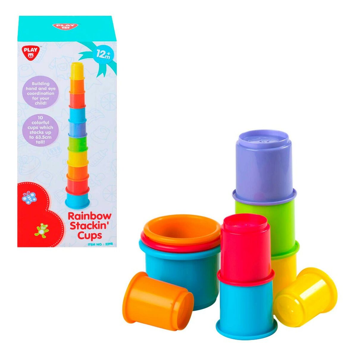 Joc de Îndemânare pentru Bebeluși PlayGo 10 Piese 7 x 27 x 7 cm (6 Unități) - Bebelus, Jucăriile copilăriei timpurii