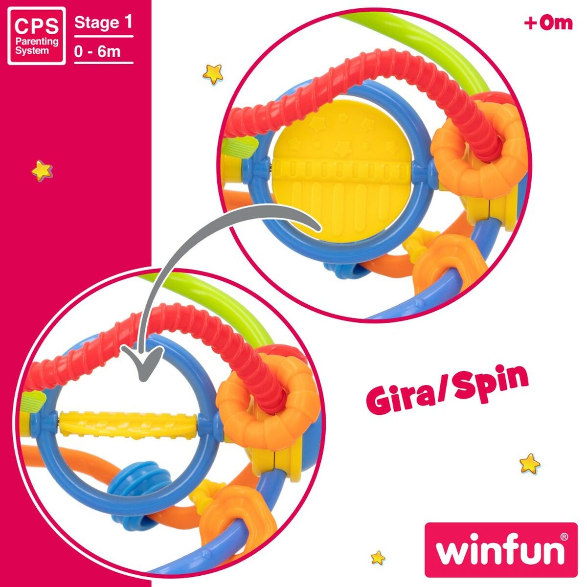 Zornăitoare Winfun Plastic 12 x 13,5 x 12 cm (12 Unități) - Bebelus, Jucăriile copilăriei timpurii