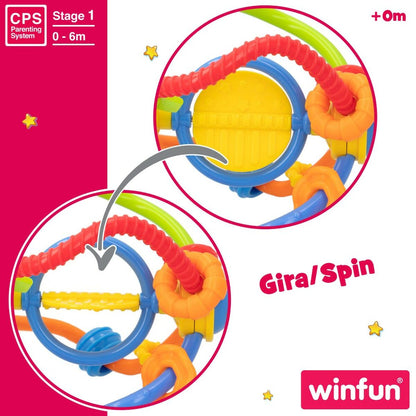 Zornăitoare Winfun Plastic 12 x 13,5 x 12 cm (12 Unități) - Bebelus, Jucăriile copilăriei timpurii