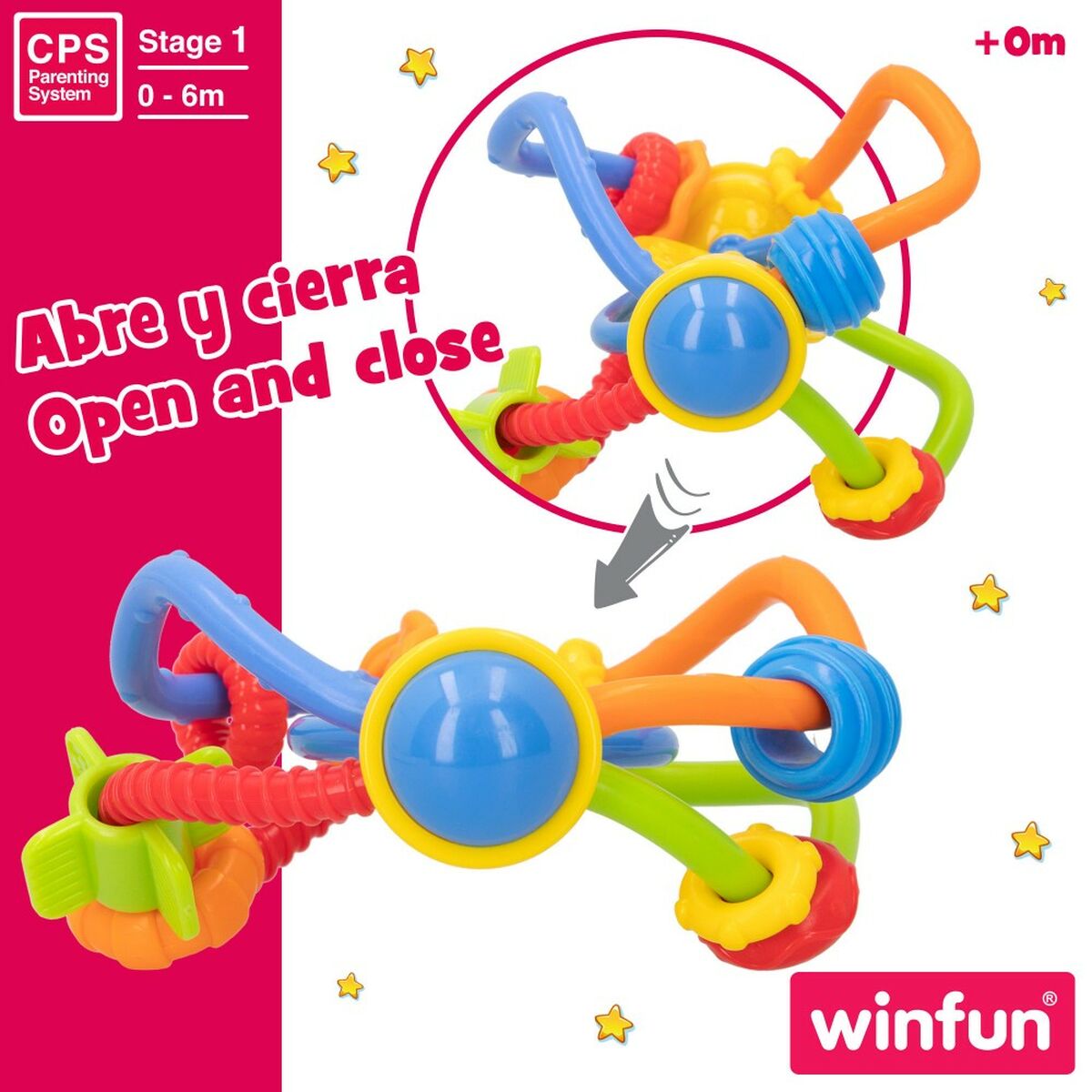 Zornăitoare Winfun Plastic 12 x 13,5 x 12 cm (12 Unități) - Bebelus, Jucăriile copilăriei timpurii
