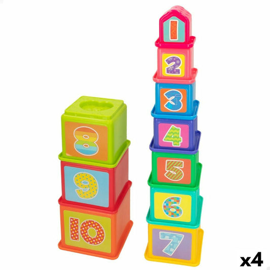 Blocuri Stivuibile PlayGo 4 Unități 10,2 x 50,8 x 10,2 cm - Bebelus, Jucăriile copilăriei timpurii