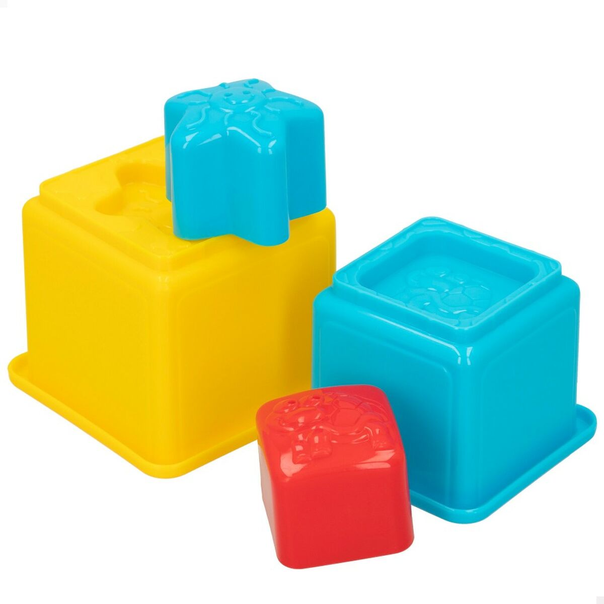 Blocuri Stivuibile PlayGo 16 Piese 4 Unități 10,5 x 9 x 10,5 cm - Bebelus, Jucăriile copilăriei timpurii