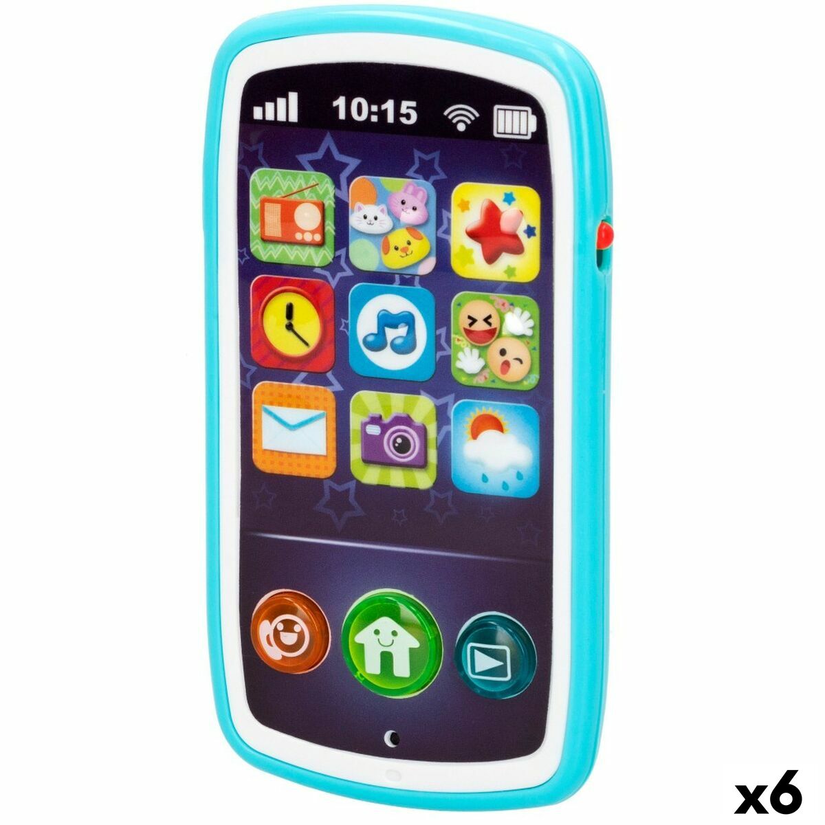 Telefon jucărie Winfun 7,5 x 14 x 2 cm (6 Unități) - Bebelus, Jucăriile copilăriei timpurii
