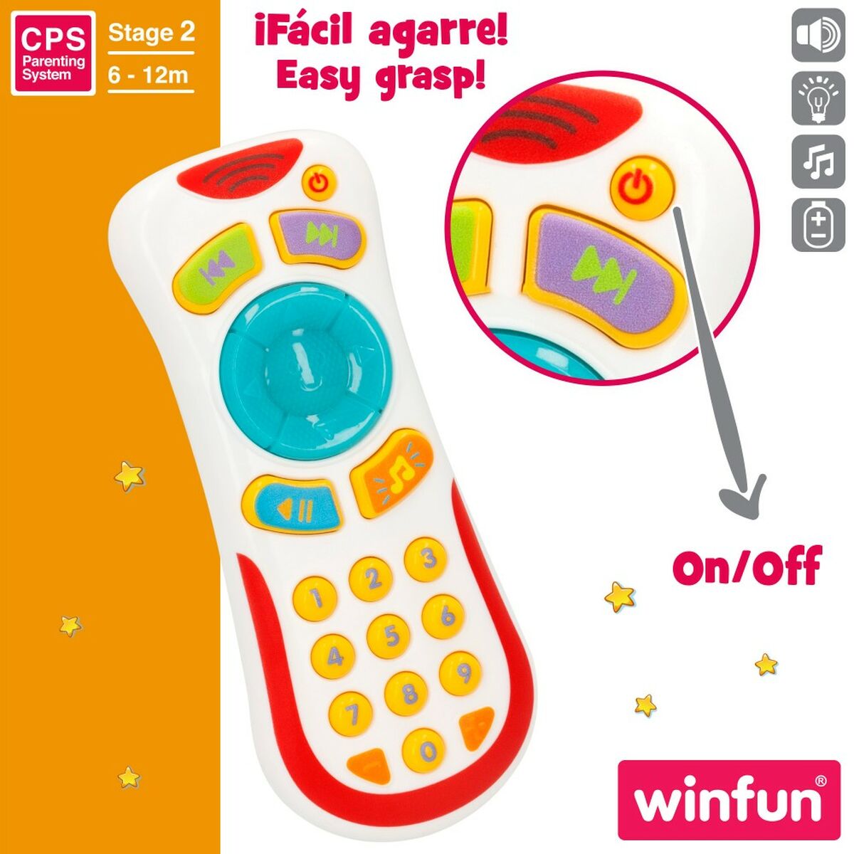 Toy controller Winfun 7 x 16,5 x 3 cm (12 Unități) - Bebelus, Jucăriile copilăriei timpurii