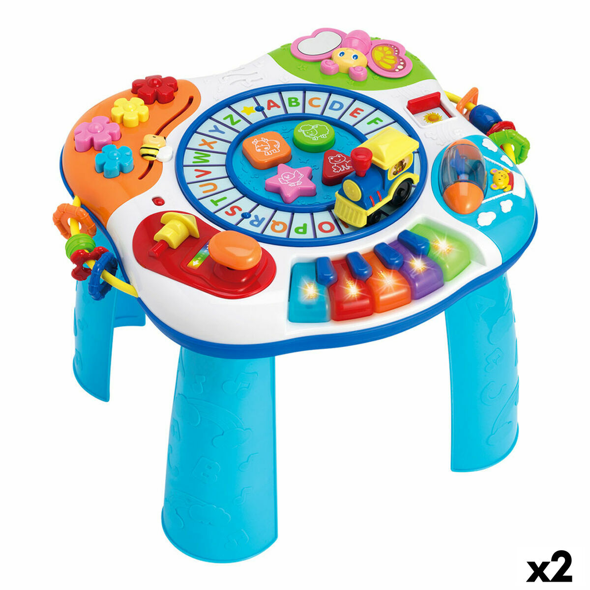 Centru de activităţi Winfun Train & Piano 2 Unități 42 x 34 x 37,7 cm - Bebelus, Jucăriile copilăriei timpurii