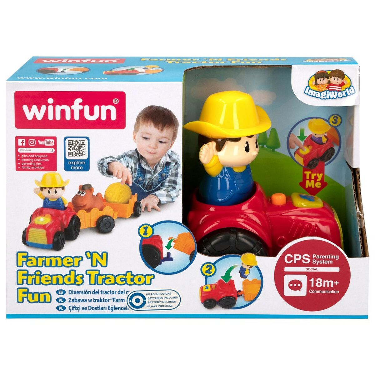 Toy tractor Winfun 5 Piese 31,5 x 13 x 8,5 cm (6 Unități) - Bebelus, Jucăriile copilăriei timpurii