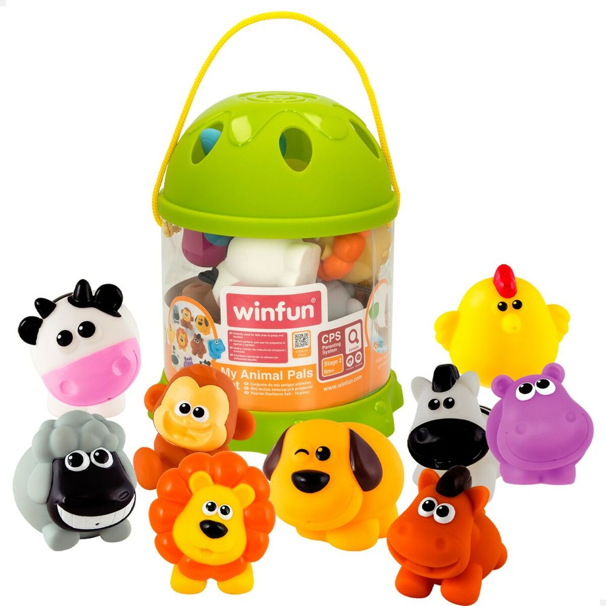 Set de Animale de Fermă Winfun Plastic 10 Piese 6 x 5,5 x 5 cm (6 Unități) - Bebelus, Jucăriile copilăriei timpurii