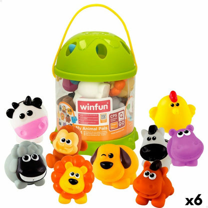 Set de Animale de Fermă Winfun Plastic 10 Piese 6 x 5,5 x 5 cm (6 Unități) - Bebelus, Jucăriile copilăriei timpurii
