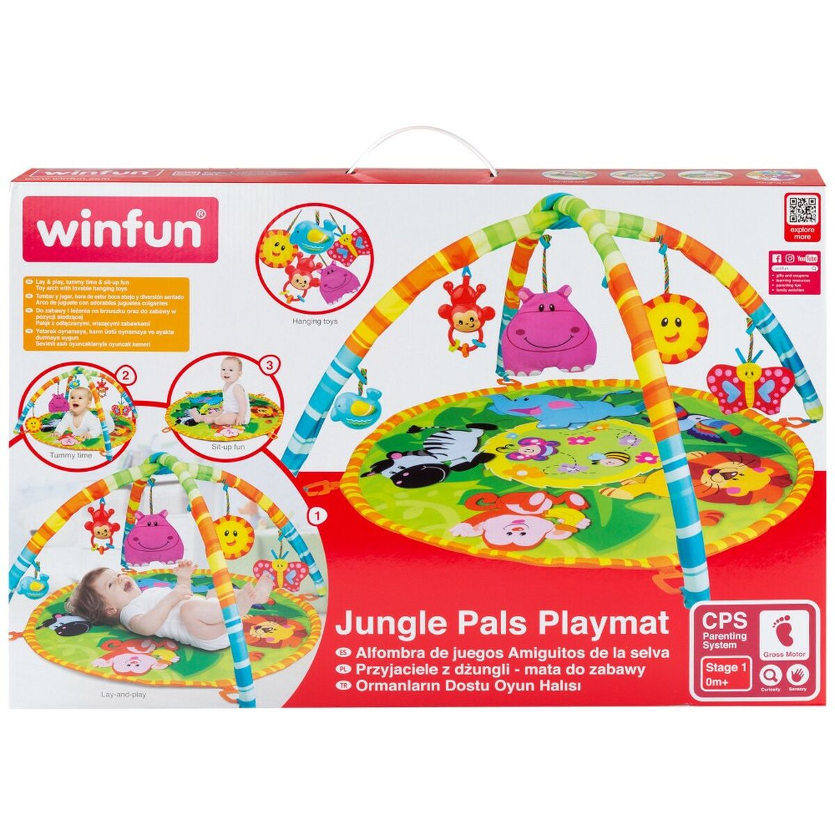 Saltea de joacă Winfun Junglă Pânză (4 Unități) - Bebelus, Activitate și divertisment
