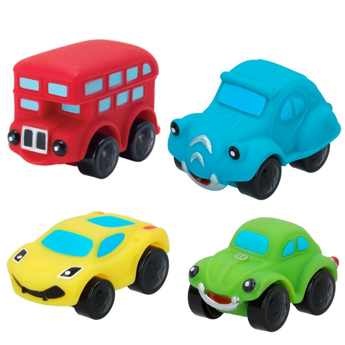 Set mașini Motor Town 4 Piese 7,5 x 4,5 x 5 cm (6 Unități) - Bebelus, Jucăriile copilăriei timpurii