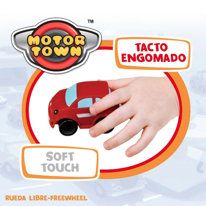 Set mașini Motor Town 4 Piese 7,5 x 4,5 x 5 cm (6 Unități) - Bebelus, Jucăriile copilăriei timpurii