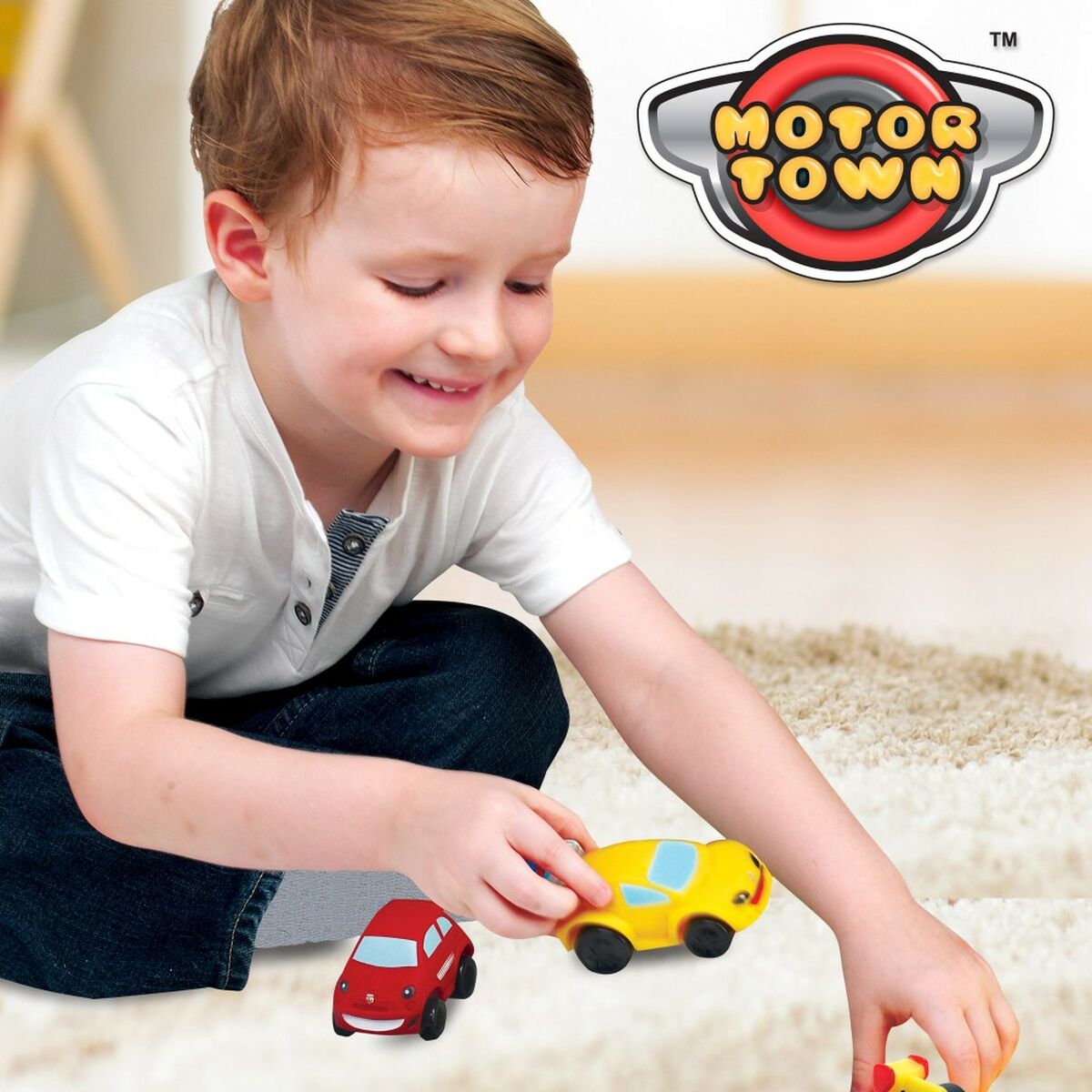Set mașini Motor Town 4 Piese 7,5 x 4,5 x 5 cm (6 Unități) - Bebelus, Jucăriile copilăriei timpurii