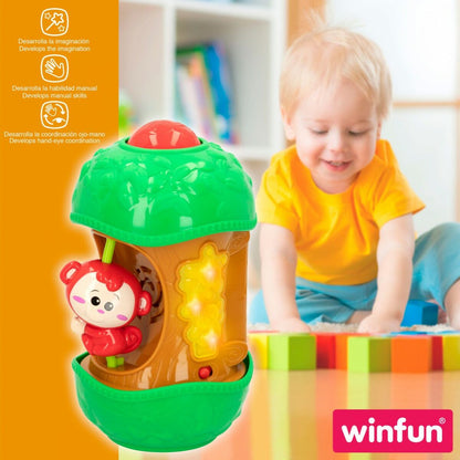 Jucărie interactivă pentru bebeluși Winfun Maimuță 11,5 x 20,5 x 11,5 cm (6 Unități) - Bebelus, Jucăriile copilăriei timpurii