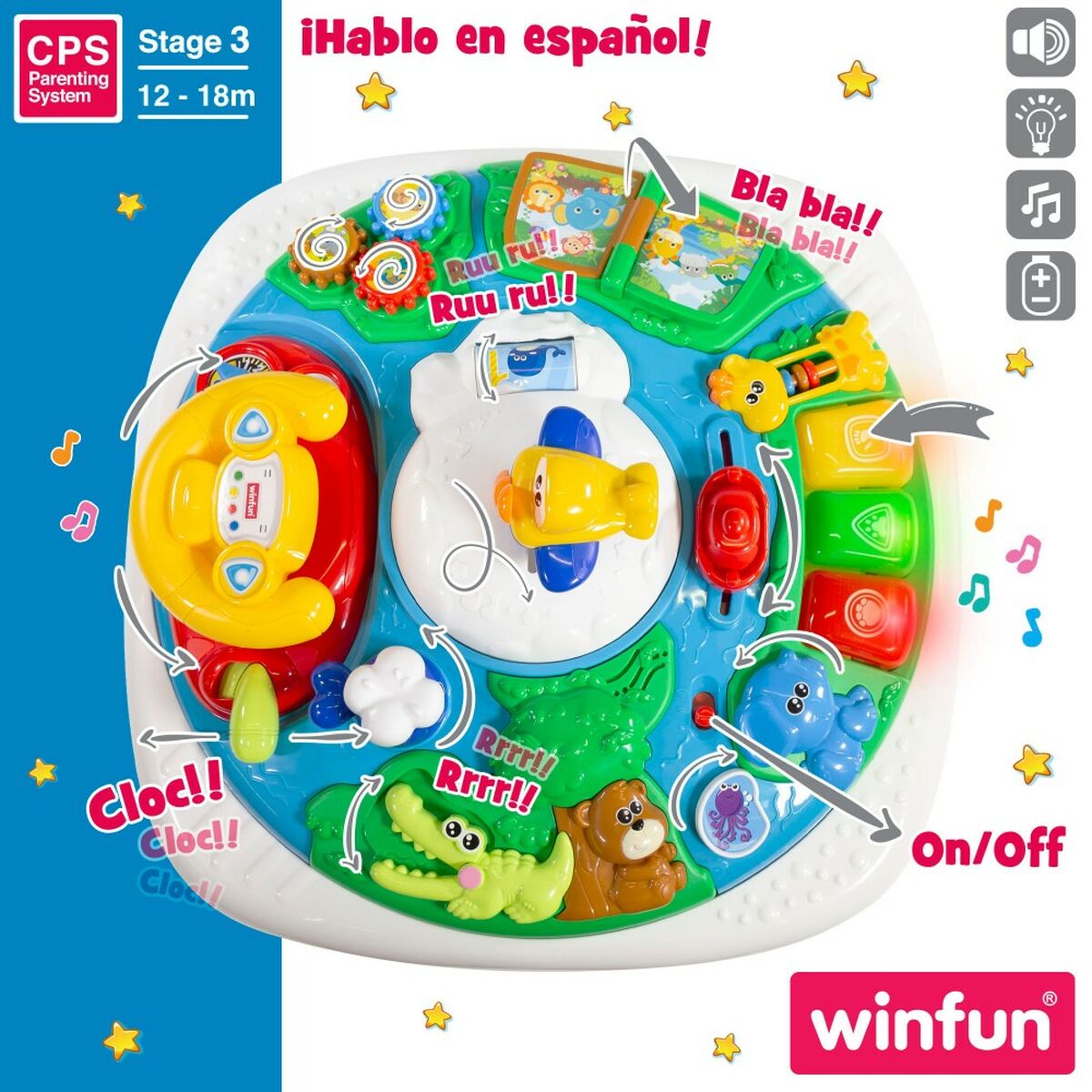 Centru de activităţi Winfun 2 Unități 47 x 41 x 47 cm - Bebelus, Jucăriile copilăriei timpurii