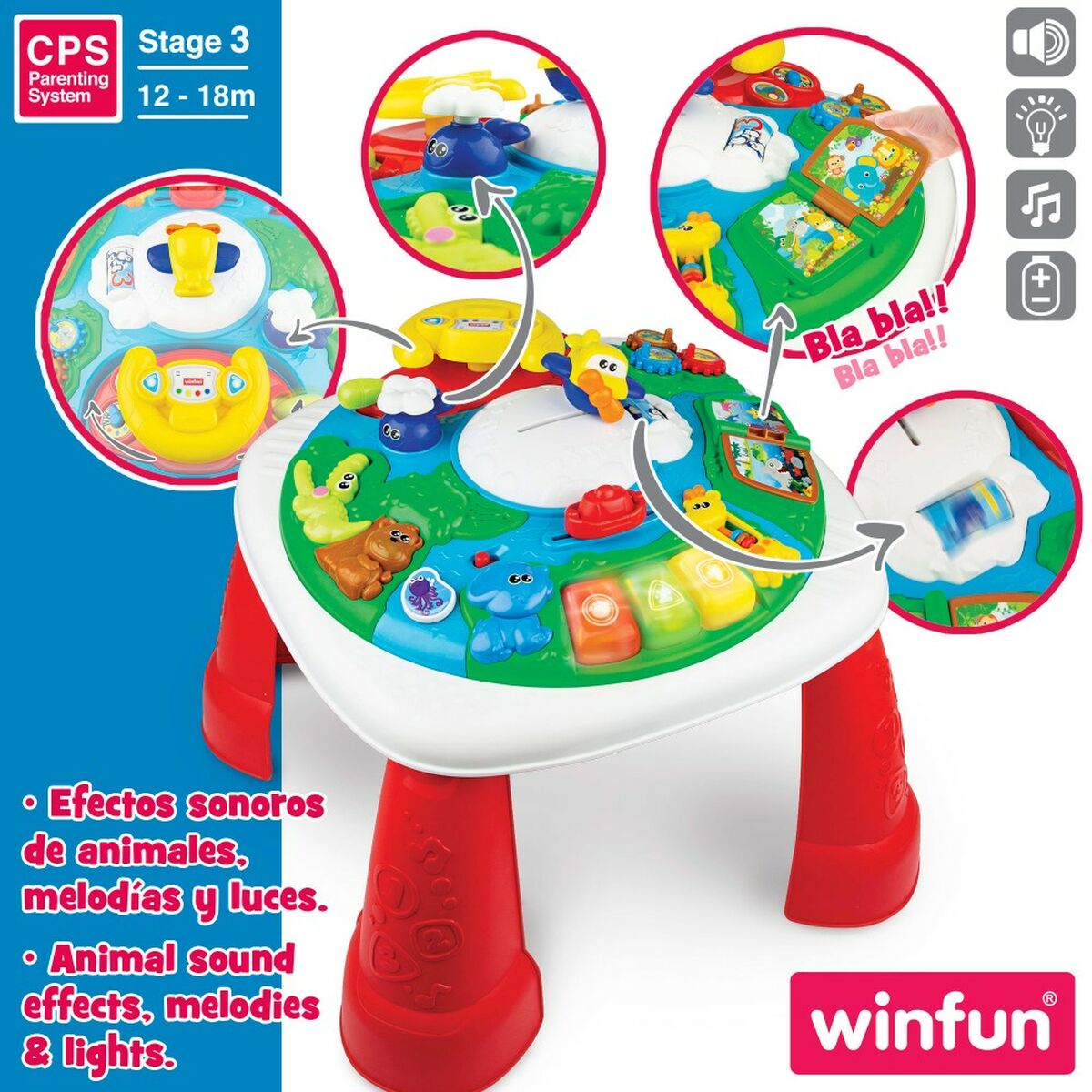 Centru de activităţi Winfun 2 Unități 47 x 41 x 47 cm - Bebelus, Jucăriile copilăriei timpurii