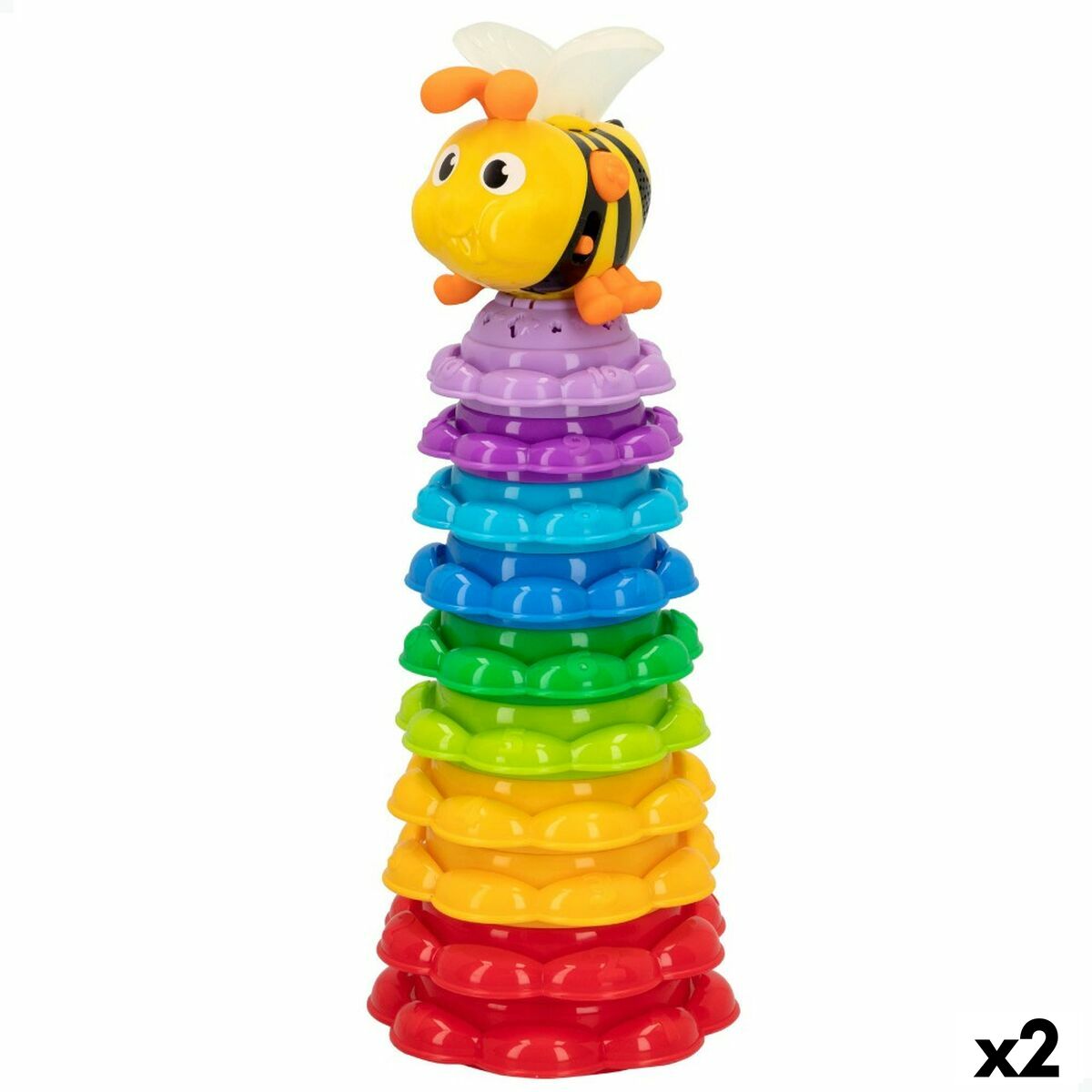 Blocuri Stivuibile Winfun Albină 13 x 35,5 x 13 cm 2 Unități - Bebelus, Jucăriile copilăriei timpurii