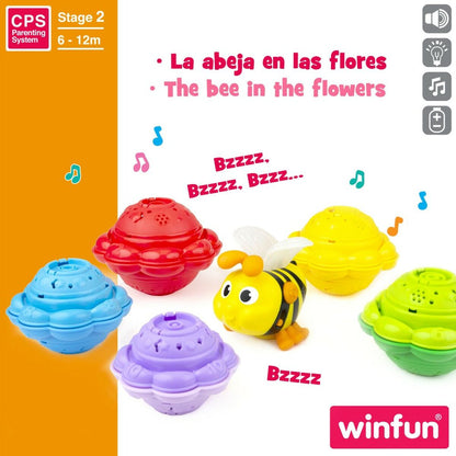 Blocuri Stivuibile Winfun Albină 13 x 35,5 x 13 cm 2 Unități - Bebelus, Jucăriile copilăriei timpurii
