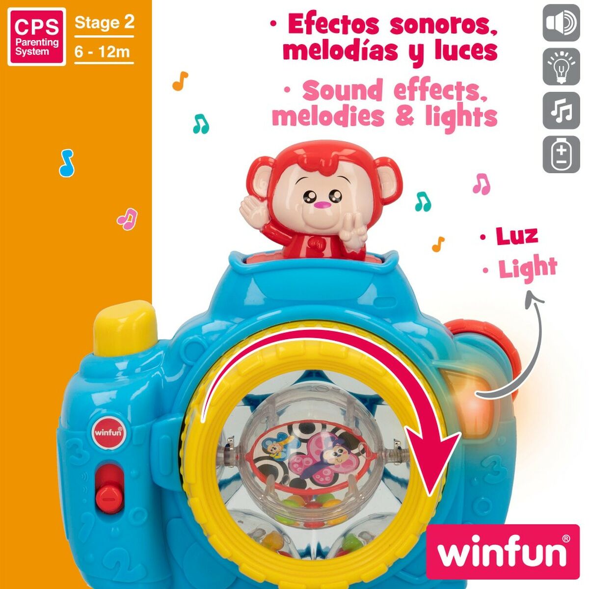Aparat foto pentru copii Winfun Albastru 17 x 16,5 x 8 cm (6 Unități) - Bebelus, Jucăriile copilăriei timpurii