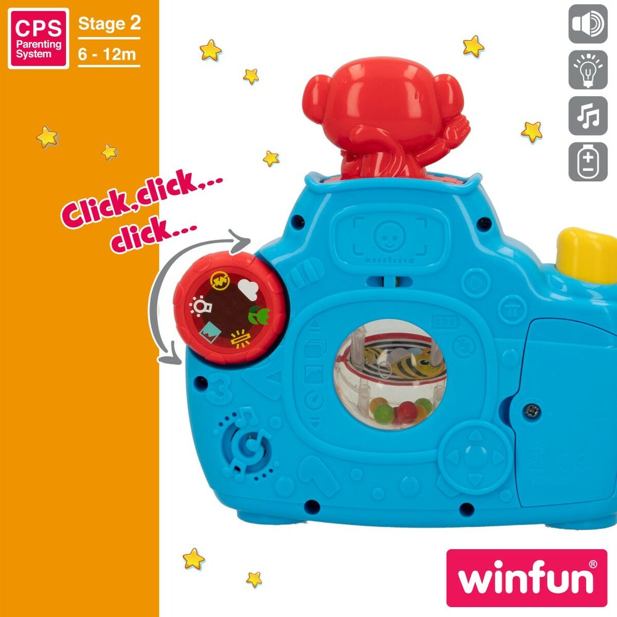Aparat foto pentru copii Winfun Albastru 17 x 16,5 x 8 cm (6 Unități) - Bebelus, Jucăriile copilăriei timpurii