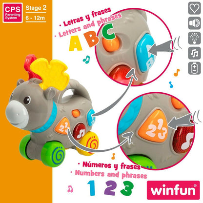 Jucărie de tras și împins Winfun Elan 17 x 17 x 7,5 cm (6 Unități) - Bebelus, Jucăriile copilăriei timpurii